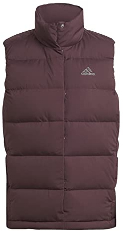 adidas Damen Helionic Down Vest, shadow maroon, XS