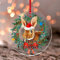 Kaninchen-Hasen-Ornament, Andenken, Tannenzapfen, rund, Weihnachtsbaumschmuck für Mädchen, Acryl, individuelle Weihnachtskugel für Weihnachtsfeier-Dekorationen