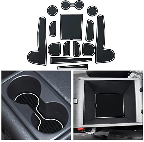 CDEFG Kompatibel mit Hyundai Tucson NX4 2022 2021 2023 2024, Gummimatten Tucson NX4 Mittelkonsole Antirutschmatten Rutschfest Becherhalter Gummi Matte Armlehne Tucson 2024 Elektronische Zubehör (Weiß)