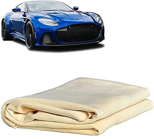 JEOPKO Chamois Leather Car Cleaning Cloth Fast Drying, High Absorbent, Shammy for Car, Mirror, Window, Kitchen Chammy Wiping Polishing Drying Vehicle Caravan Bike Motorcycle., (PXWUKZMHLMYBDLPJ)