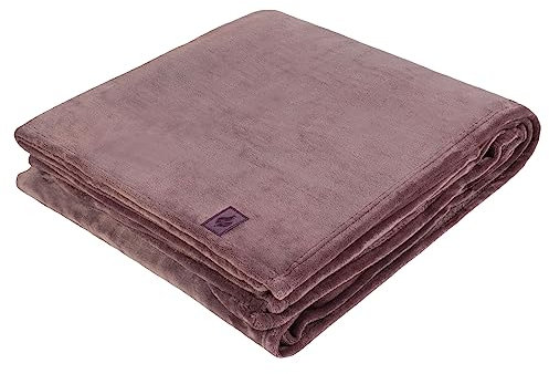 HEAT HOLDERS - Luxus Winter Warm Fell Decke 180x200cm | Bunt Decke für Sofa (Mauve, 180 x 200 cm)