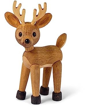 Spring Copenhagen Spirit Holzhirsch FSC-Eiche Ahorn 19 cm | FSC-Eiche, Ahorn, 12×8×19 cm, Weihnachten & Advent, Hirschfamilie mit Spot, Chresten Sommer