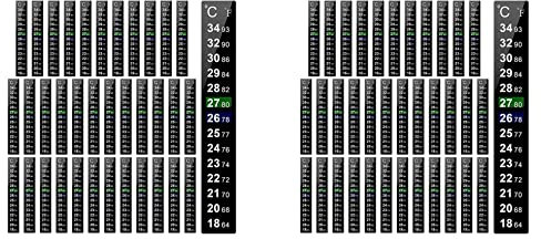 watera 72 Stück Digitaler Temperatur Aufkleber Selbst Klebendes Thermometer Streifen Fermenter Selbst Klebendes Kristall Streifen Aquarium Thermometer