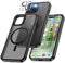 XINKAE 4 in 1 Handyhülle für iPhone 15 Hülle Apple mit Magsafe, Hülle iPhone 15 mit Schutzglas, Militärqualität Handy Schutzhülle [stoßfest] [magnetisch] für iPhone 15 Cover Case. Matt Schwarz