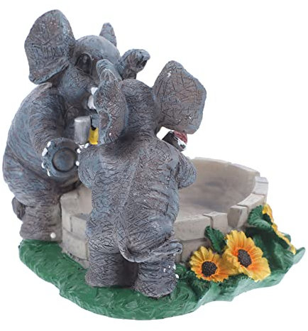 Mobestech Kunstharz Aschenbecher Elefant Für Schreibtisch Dekoration Innen Auto Aschebehälter Cartoon Modell Ornament