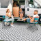 Green Decore Reversible Recycled Plastic Camping and Picnic Rugs | Perfect for Garden, Patio, Picnic, Decking | Stain And Water Resistant | Bliss Grey/White 270 x 360 cm