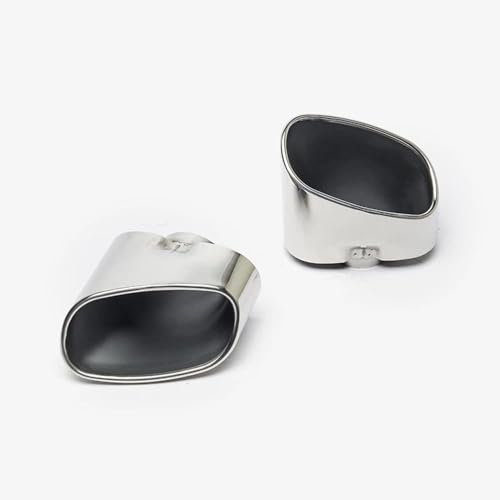 FGAITH 2 Stücke Edelstahl Auto Auspuffblenden Auspuffblende für BMW X5 E70 2006-2013, Auto Endrohrblenden Endrohrblende Schalldämpfer Auspuff Blende Endrohre