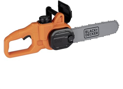 Smoby - Black+Decker - Motosega elettronica - Giocattolo fai da te per bambini - Suoni e luci - Batterie non incluse - Dai 3 anni