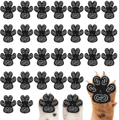 28 scarpe protettive per zampe di cane, antiscivolo, autoadesive, antiscivolo, taglia L