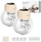 Breast Pump Electric, Hands Free Breast Pumps Wearable Portable,4 Modes 12 Levels with LED Dispaly, Low Noise Painless Rechargeable Wireless Electrical W/ 21/24MM Flanges,(Orange 2pcs)