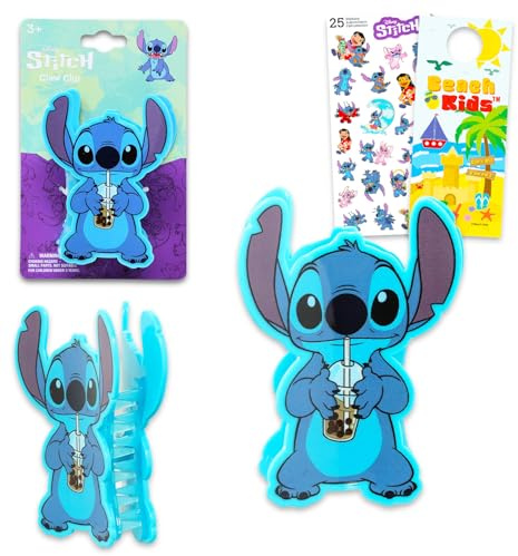 Ensemble de pinces à cheveux Stitch – Ensemble d'accessoires avec pince à coudre pour filles et autres autocollants, plus | Accessoires de cheveux Disney pour femmes, filles, enfants