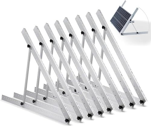 4 Paires Support Panneau Solaire, Pied de Panneau Solaire Orientable, Réglable de 0° à 90°, 45 Pouces Support Mural Panneau Solaire, Support Universel Pour Panneau Solaire 100W-600W Toit Plat Avec