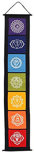 Something Different – Chakra-Symbol-Banner, Stoff, mehrfarbig, 29 x 0,2 x 154 cm