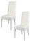t m c s Tommychairs - 2er Set Moderne Stühle Luisa für Küche und Esszimmer, robuste Struktur aus lackiertem Buchenholz Farbe Weiss, Gepolstert und mit weissem Kunstleder bezogen