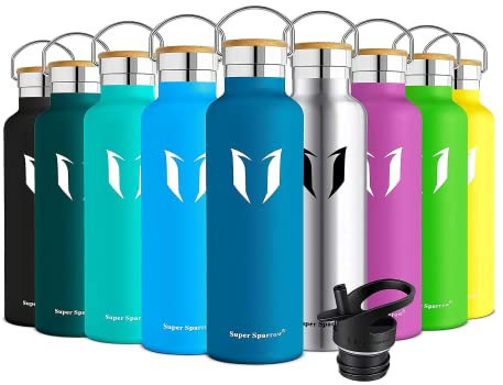 Super Sparrow Gourde Isotherme - Bouteille Isotherme - 500ml - Gourdes Inox Bouche Standard - Gourde Enfant sans BPA, pour Sport, Gym, Voyage