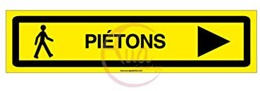 Panneaux de Chantier KD DÉVIATION AKILUX 5mm - Format 800 x 200 mm (Panneau PIETON Droite)