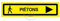 Panneaux de Chantier KD DÉVIATION AKILUX 5mm - Format 800 x 200 mm (Panneau PIETON Droite)