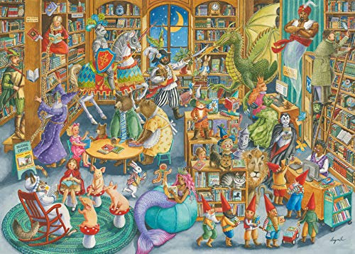 Ravensburger 16455 at Rapunzel Puzzle Midnight in The Library, 1000 Teile, für Erwachsene und Kinder ab 12 Jahren, merhfarbig
