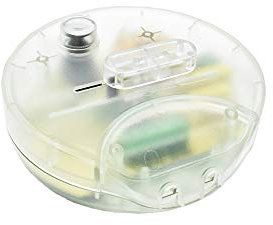 Fußdimmer 60-300W Transparent Rund Universal-Dimmer Schnur-Zwischendimmer Dimmer für Halogenlampen und Glühlampen 230V Mod. 1012T