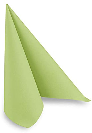 Hypafol Airlaid-Serviette lime | 50 St. | unterschiedliche Farben für jeden Anlass | 40 x 40 cm | abgestimmt auf Einrichtung & Dekoration | für Gastronomie und Zuhause