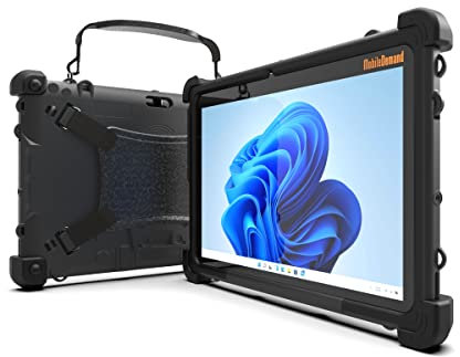 MobileDemand Flex 10B Rugged 10-inch Tablet for Business Use, Study & Home – Windows 11 Pro, 4GB RAM, 3000mAh Battery, Ultra Lightweight Handheld Tablet PC with Handstrap for Outdoor & Office Work