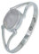 mantraroma Silber Ring Damen 925 Rosenquarz Edelstein rosa schlicht modern