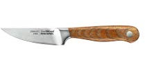 Tescoma FEELWOOD Universalmesser 9 cm I Erstklassiger japanischer rostfreier Edelstahl mit gehärtetem Eschenholz-Griff I Vielseitige und präzise Schneidleistung für jede Küche
