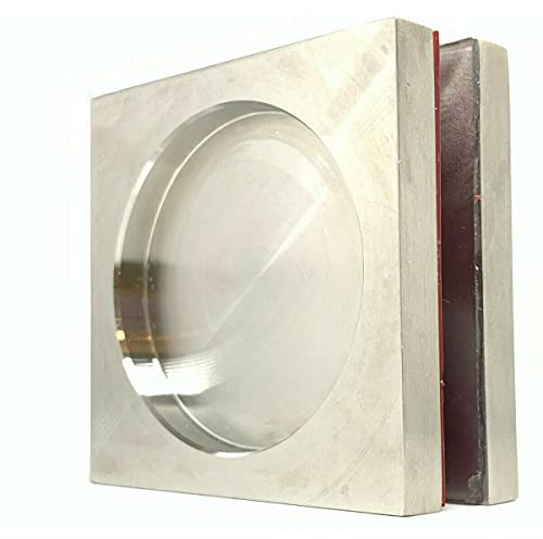 FIP, Coppia di Maniglie Quadre per Porte in Vetro, 5cmx5cmx6mm, con Adesivi 3M Inclusi, Acciaio Inox