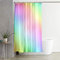 Duschvorhang Wasserdicht, Chickwin 3D Gradient Polyester Anti-Schimmel Waschbar Antischimmel Badewanne Shower Curtain mit 12 Ringes- für Badezimmer Vorhänge Decor (Regenbogen,180x200cm)