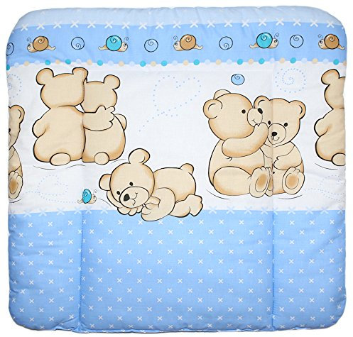 Baby Auflage Wickelauflage - Bärchen Blau - 70x50 cm 70x70 cm 70x85 cm Wickeltischauflage (70 x 85 cm)