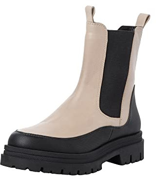 Marco Tozzi Damen 2-2-25497-29 Leder Chelsea-Stiefel, Ivory Comb, 39 EU