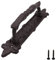 ZONADAH Retro 24cm Cast Iron Door Handle Heavy Duty Vintage Style Barn Door Wooden Door Pull Handle Passage Home Hallway Closet Garden Gate Shed Cabinet Door Grab Handle Indoor or Outdoor Black