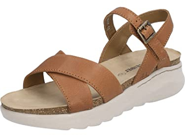 Josef Seibel Damen Riemchensandalen Celine 03,Weite G (Normal),flach,Sommerschuhe,Freizeitschuhe,offene Schuhe,Braun (Camel),36 EU