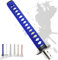 JINGLING Schaltknauf Samurai-Schwert Katana Manual Stick AT MT Auto Universal Custom Schalthebelkopf mit 4 Arten von Adaptern (Blau und Weiß, 30,8 cm)