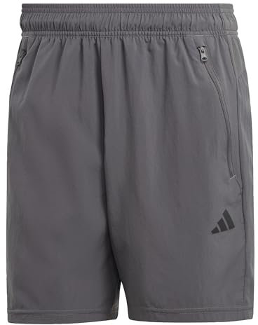 adidas Herren Train Essentials Woven Training Shorts, Grey Five/Black, XS 9 inch