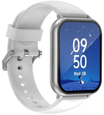HUAKUA Smart Watch for Men and Women with Call Function,1.85 Inch HD Touch Screen Fitness Watch with Heart Rate Sleep SpO2 Monitoring,IP68 Waterproof Multi Sport Modes Pedometer Watch for Android iOS