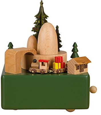 Weihnachtszug Spieluhr aus Holz Kunsthandwerk Heimdekoration Ornamente Kreativer Geburtstag 11 11 15cm