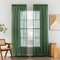 MIULEE Gardinen Vorhänge mit Kräuselband 2er Set Gardine Vorhang Gardinen Wohnzimmer aus Sheer Voile Curtains Transparent Schlafzimmer Dunkelgrün 140 x 260 cm