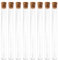 8Pièces Tubes à Essai Verre avec Bouchons Liège Conteneurs de Stockage Liquide Éprouvettes Rondes pour Expériences Scientifiques