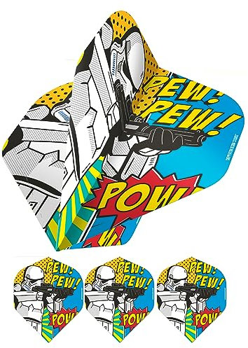 Shepperton Design Studios Original Stormtrooper Offiziell lizenzierte Dart-Flights, Standard-Nr. 2-Form, 100 Mikron, Pew Pew, 1 Set mit 3 Flights (F4158)