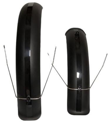 Fahrrad Schutzblech Fahrrad Schutzblech Set 20x4.0 inch Breite vordere hintere Kotflügel MTB Off-Road Fat Tire Bike Wings Full Coverage Bike Plastic (Color : A Pair Black)