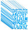 520 Stück Buchstaben Aufkleber, 10 Blatt Vinyl Scrapbook Selbstklebend Buchstaben 5,08 cm Groß- und 2,54 cm Kleinbuchstaben Alphabet Aufkleber Dekoration für Bastelpostfächer (Blau)