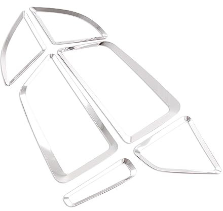 RFSHOP Auto Zierleisten Innen Für Ford Für Focus 3 4 MK3 MK4 2012-2017 Auto Styling Edelstahl Trim Zubehör Innen Outlet Dekoration Ring 6 stücke Auto Interieur Dekor