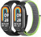 Tiptops Nylon Armband Nur Kompatibel für Xiaomi Smart Band 10/9/8 Damen Herren, 2 Stück Atmungsaktive Nylon Armband Sport Solo Loop Ersatzbänder für Xiaomi Mi Band 8/9/10