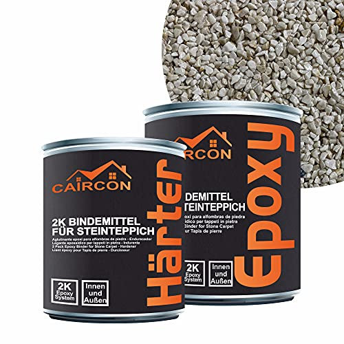 Steinteppich Set Epoxidharz Bindemittel Marmorkies 25Kg Beige - Botticino 4-8mm
