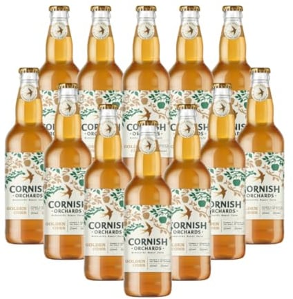 Cornish Orchards British Gold Cider 500ml Bottles - 5.00% ABV (12 Pack)