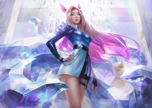 Displate League of Legends Metallposter League of Legends Poster League of Legends Deko Lol Poster League of Legends Art League of Legends - K/DA ALL OUT Ahri horizontal Poster 32x45cm