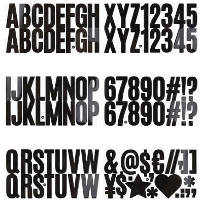 6 Sheets 2.5 Inch Sticky Self Adhesive Letter Stickers, 100 Pieces Waterproof Stick On Vinyl Number Sticker for Scrapbook, DIY & Craft - Black