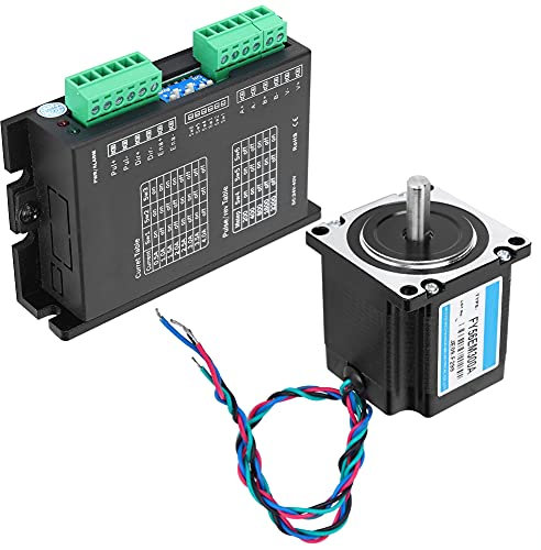 Schrittmotor, 24V/3A Nema 23 2-Phasen-Schrittmotor mit Schrittmotortreiber, 1NM 1,8° High Industrial Control Stepping, Elektromotorsteuerungen