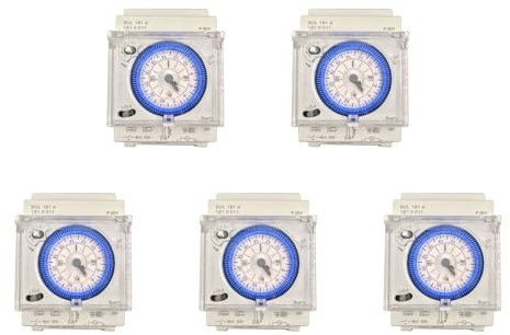 Hundnsney 5X Commutateur de Minuterie Mécanique Analogique 110V-220V 24 Heures Par Jour Programmable 15Min Temps de Prise Relais de Commutation SUL181D Chaud